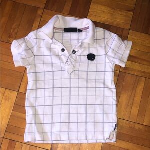 Mexx Kids Polo with White and Black Checkered Pattern